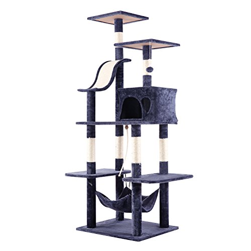 Katzenkletterbaumturm mit Kratzbaum, mehrstufiges Aktivitätszentrum für Indoor-Katzen zum Spielen und Trainieren von Generisch