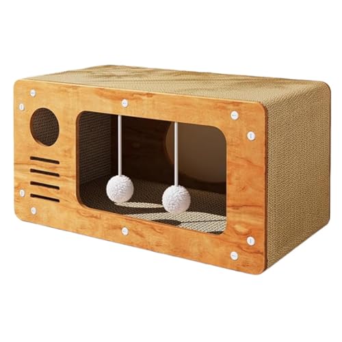 Katzenkratzbox, Katzenkratzhaus, Karton-Pad-Kombination, Katzenbett, Lounge, Kratzhaus, Kombi, großer Platz für Kätzchen zum Kratzen, Spielen, Ausruhen von Generisch