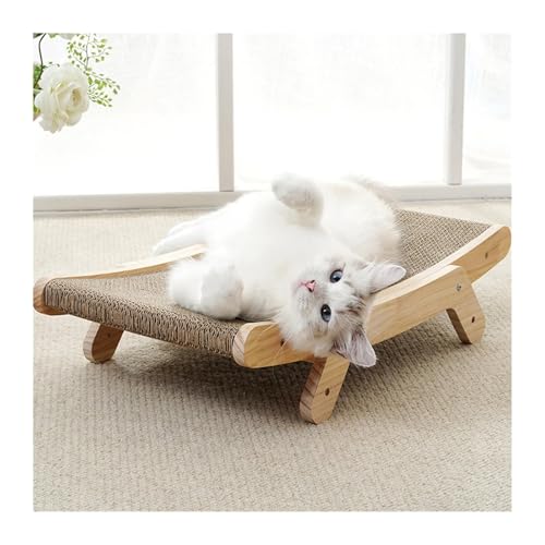 Katzenkratzer aus Karton, für Katzen, 5-in-1-Spielzeug (mittelgroßes Ersatzbrett), mit massivem Holzrahmen, Kätzchenschaber, Kratzbett, wendbar, Haustiermöbel von Generisch