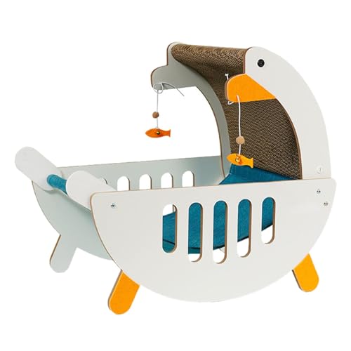 Katzenkratzliege Bett - Sisal Kratzen Katzenliege, Sisal Kratzbaum Hängespielzeug | Scratcher Pad Hängematte mit Sisal Kratzbaum und Baumeln Spielzeug, Karton Kratzbaum Katzenmöbel von Generisch