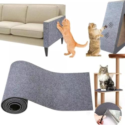 Katzenkratzmatte, Anti-Kratz-Möbelschutz, selbstklebender Katzenmöbelschutz, Sofa Katzenkratzschutz, wiederverwendbare Katzenkratzmatte zum Schutz von Teppichen, Sofa, Möbeln (Hellgrau) von Generisch