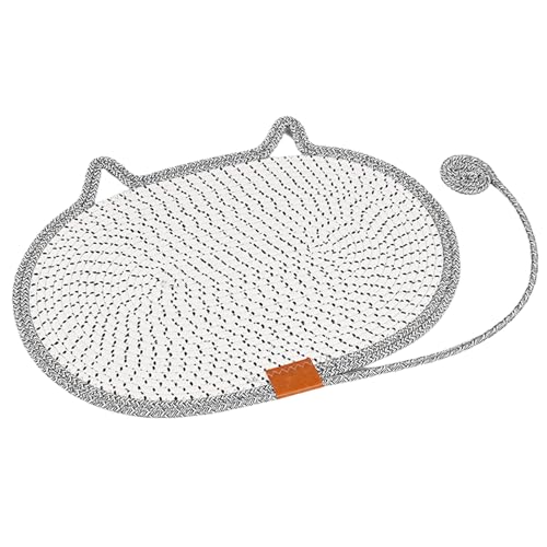 Katzenkratzpad - Kratzpad Aus Natürlichem Baumwollseil Für Katzen - Waschbare Haustier Accessoires Für Innenbereich Unter Möbeln Tür Ecke Haus Bett Couch Tisch Reisen von Generisch