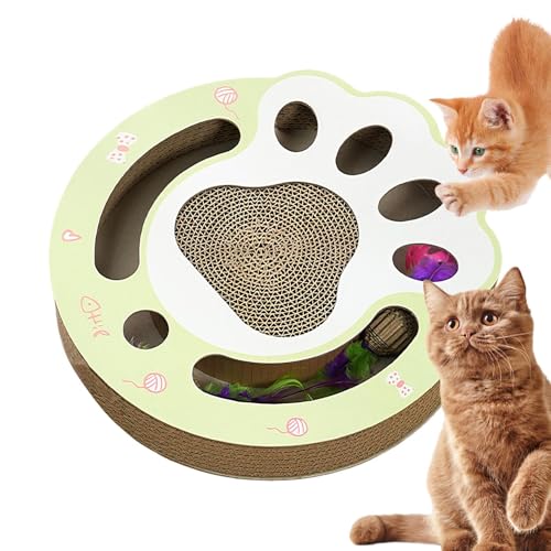 Katzenkratzplatte, Kratzermatte, Kratzerplatine für Katzen, Feather Ball Interactive Sturdy Funny Multi funktionales Spielzeug für Kätzchen -Sofa Boden Heimspiel Katzenkratzplatte, Kratzermatte, Kratzerplatine für Katzen, Feather Ball Interactive Sturdy Funny Multi funktionales Spielzeug für Kätzchen -Sofa Boden Heimspiel von Generisch