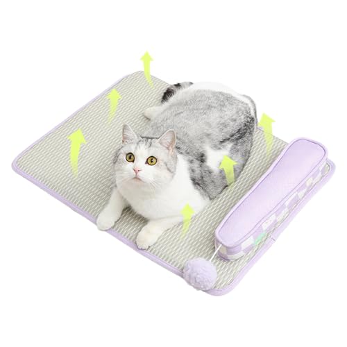 Katzenkühlmatte - Ice Seide Haustierkühlkissen mit weichem Kissen für Sommerhitzeblinderung, wiederverwendbares atmungsaktives Kühlblatt für kleine Hunde Katzen | Tragbares Katzenkühlbett für Innensof Katzenkühlmatte - Ice Seide Haustierkühlkissen mit weichem Kissen für Sommerhitzeblinderung, wiederverwendbares atmungsaktives Kühlblatt für kleine Hunde Katzen | Tragbares Katzenkühlbett für Innensof von Generisch