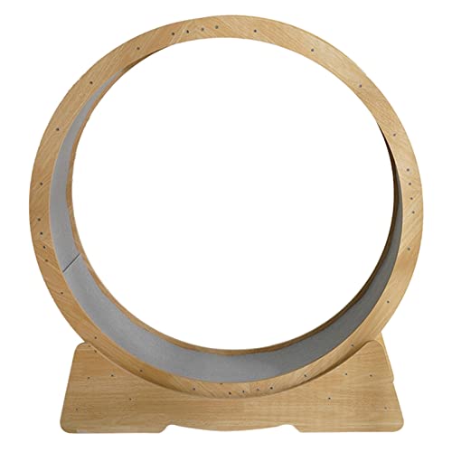 Katzenlaufband Rad für Indoor-Katzen - Holz Klein Mittel Groß Katze Laufrad mit Bremse - Leise & Einfach zu Montieren - Fun Home Cat Wheel Spielzeug auf Amazon von Generisch