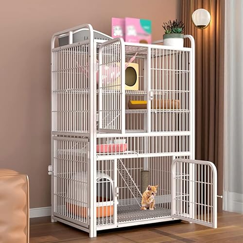 Katzenlaufstall - Verstärktes Haustiergehege für drinnen und draußen, langlebige und geräumige Katzentrage für Kleintiere, ideales Katzenhaus und Zwinger für sicheres Spielen und Entspannen von Generisch