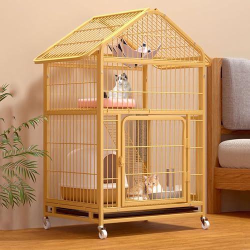 Katzenlaufstall aus Metalldraht, mit Universalrad und Isomatte, zusammenklappbarer Katzenkäfig, für 1-3 Katzen, Indoor-DIY-Katzenhütte, mit abnehmbaren Haustierzwingern und Rädern Katzenlaufstall aus Metalldraht, mit Universalrad und Isomatte, zusammenklappbarer Katzenkäfig, für 1-3 Katzen, Indoor-DIY-Katzenhütte, mit abnehmbaren Haustierzwingern und Rädern von Generisch