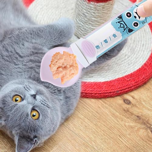 Katzenleckerli-Fütterer - Haustierfutter Rührlöffel | Futter Spender Für Brei Schleckfutter Nassfutter Flüssige Snacks Haustiere Katzenleckerli-Fütterer - Haustierfutter Rührlöffel | Futter Spender Für Brei Schleckfutter Nassfutter Flüssige Snacks Haustiere von Generisch