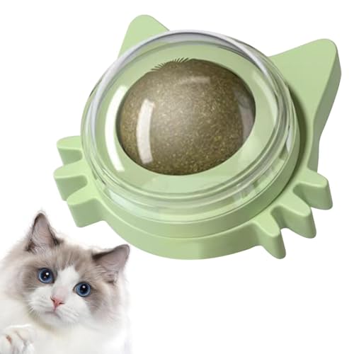 Katzenminze-Leckball, 3 Katzenminze-Bälle, Katzenspielzeug, interaktives Katzenwand-Katzenminze, leckbar, drehbarer Katzenminze-Anreicherungsball, Kätzchen, Kauen, Zahnreinigung, Spielzeug, von Generisch