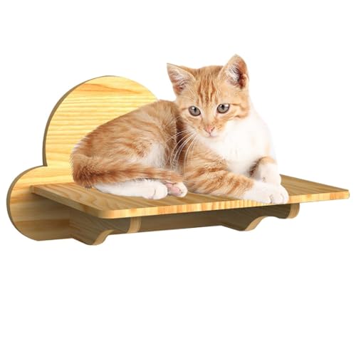 Katzenmöbel Holzbrücke Sitzstange Leiter Stabile Wandmontierte Katzentreppe Regal Lustige Katzenhalterung von Generisch