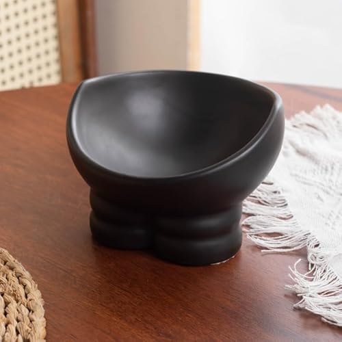 Katzennäpfe, Näpfe Katze Keramik mit Neigung Design, Futterschüssel Katze, Schwarz Katzennäpfe, Näpfe Katze Keramik mit Neigung Design, Futterschüssel Katze, Schwarz von Generisch