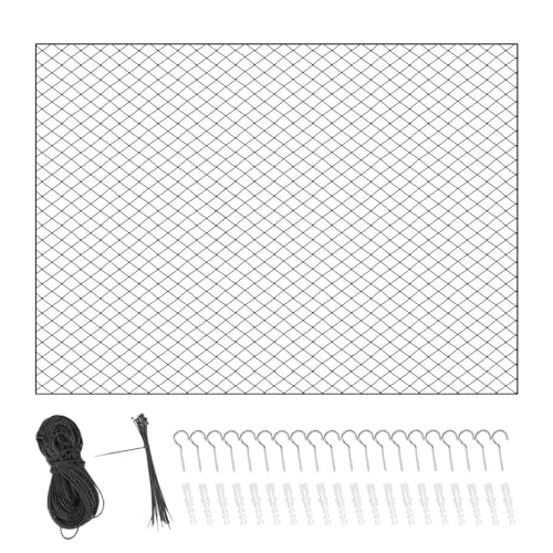 Katzennetz | Katzennetz für Balkongeländer – Zaunschutz für Garten, Treppe, Wohnung, Innenbereich, Sicherheitsfenster, Terrasse, Außendeck von Generisch