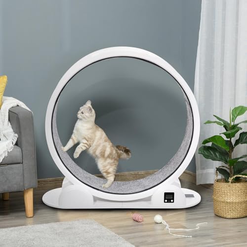 Katzenrad - 103,6 cm Katzenlaufrad, superleises großes Laufrad aus für Katzen, Katzenlaufrad mit Schrittzähler, trägt 50Pfund,Sportspielzeuggeschenk für Katzen,für kleine,mittelgroße und große Katzen von Generisch
