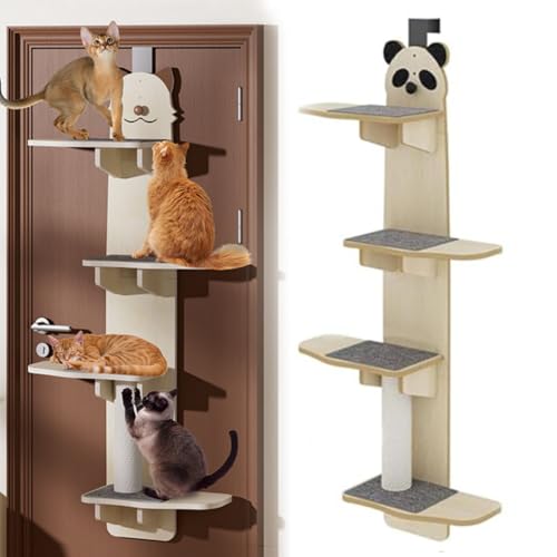 Katzenregal mit 4 Ebenen, über der Tür, stabiles 20 kg Fassungsvermögen, Spiel- und Schlafturm für Hauskatzen Katzenregal mit 4 Ebenen, über der Tür, stabiles 20 kg Fassungsvermögen, Spiel- und Schlafturm für Hauskatzen von Generisch