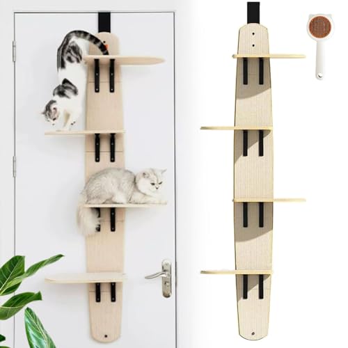 Katzenregal über der Tür, Sitzstange und Kletterer, mehrstufiger hängender Kratzbaum mit Regalen zum Spielen und Schlafen Katzenregal über der Tür, Sitzstange und Kletterer, mehrstufiger hängender Kratzbaum mit Regalen zum Spielen und Schlafen von Generisch
