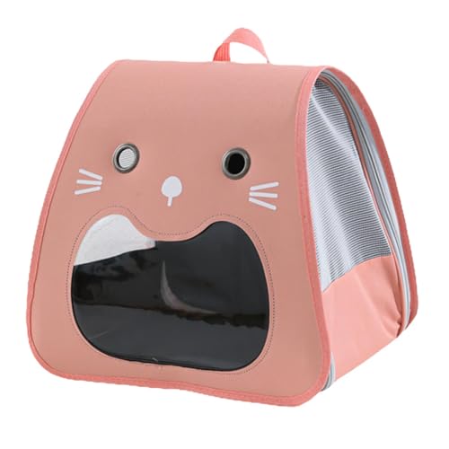 Katzenrucksackträger,Katzenrucksack - Weiche Katzentragetasche,Faltbare Haustier-Reisetasche, tragbare Haustier-Tragetasche mit lächelndem Gesicht und Mehreren Belüftungsöffnungen für Reisen von Generisch