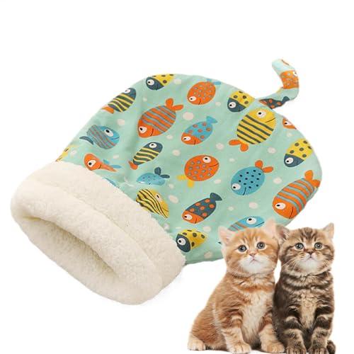 Katzenschlafsack - Warmer Katzen-Winterschlafsack | Katzennestsack | Welpenhöhlenbett für Indoor-Katzen, weicher warmer Katzensack, bequemes Katzenbett Höhle Haustierhaus Katzenschlafsack - Warmer Katzen-Winterschlafsack | Katzennestsack | Welpenhöhlenbett für Indoor-Katzen, weicher warmer Katzensack, bequemes Katzenbett Höhle Haustierhaus von Generisch