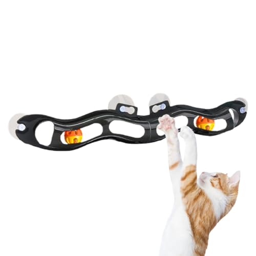 Katzenspielzeug Roller Ball Track | Fensterhalterung Teaser Spielzeug mit Saugnapf | Track Roll Katzenspielzeug mit Bällen für körperliche und geistige Stimulation Katzenspielzeug Roller Ball Track | Fensterhalterung Teaser Spielzeug mit Saugnapf | Track Roll Katzenspielzeug mit Bällen für körperliche und geistige Stimulation von Generisch