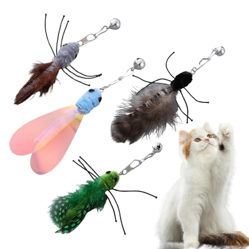 Katzenstab Angriffsspielzeug, Katzenstab Ersatz Spielzeug | Teaser Angeln Nachfüllset 4 - Teaser Befestigung für Katzenspielzeug mit Katzenwand Katzenstab Angriffsspielzeug, Katzenstab Ersatz Spielzeug | Teaser Angeln Nachfüllset 4 - Teaser Befestigung für Katzenspielzeug mit Katzenwand von Generisch