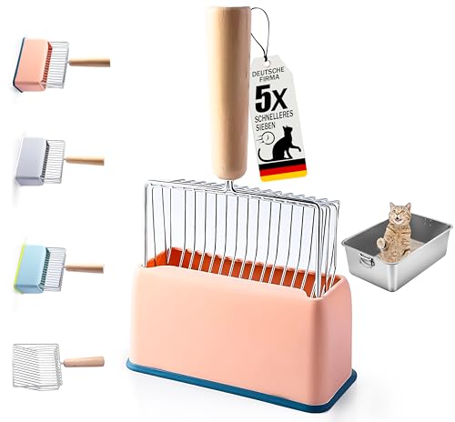 PQTETRA Katzenstreuschaufel aus Metall, Katzenschaufel mit Behälter, Katzenklo Schaufel Edelstahl, Katzenkloschaufeln, Katzenstreu Schaufel, Katzentoilette Schaufel,Streuschaufel Katzenklo Zubehör PQTETRA Katzenstreuschaufel aus Metall, Katzenschaufel mit Behälter, Katzenklo Schaufel Edelstahl, Katzenkloschaufeln, Katzenstreu Schaufel, Katzentoilette Schaufel,Streuschaufel Katzenklo Zubehör von PQ TETRA
