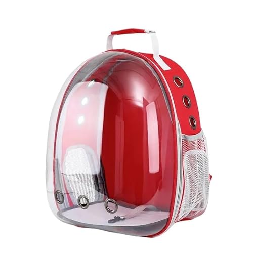 Katzentasche, tragbar, Raumkapsel, atmungsaktiver Rucksack, Schultasche, großes Fassungsvermögen, Haustierbedarf (rot) von Generisch