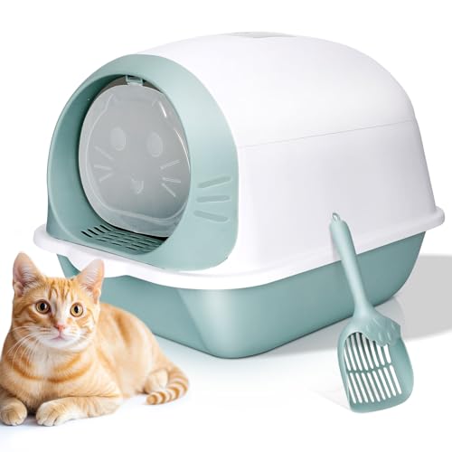 Katzentoilette - Hochseitige Edelstahlwanne mit auslaufsicherem Deckel, rutschfeste Katzentoilette für Katzen und Kaninchen, inklusive 1 Streuschaufel - Schwarz Katzentoilette - Hochseitige Edelstahlwanne mit auslaufsicherem Deckel, rutschfeste Katzentoilette für Katzen und Kaninchen, inklusive 1 Streuschaufel - Schwarz von Generisch