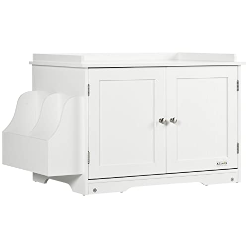 Katzentoilette mit verstellbaren Trennwänden und Magnettür für die stilvolle Katzenhaltung, weiß 86x48x52cm Katzentoilette mit verstellbaren Trennwänden und Magnettür für die stilvolle Katzenhaltung, weiß 86x48x52cm von Generisch
