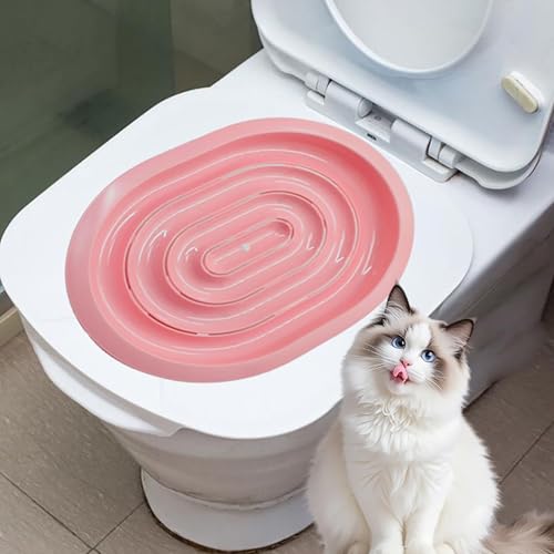 Katzentoilettentrainer-Set, Katzentoiletten-Trainingssystem, Kitty-Urinalsitz-Toiletten-Trainer, Welpenkatzenstreu-Matte, starke Tragfähigkeit, Heim-Urinalsitz, Töpfchen für kleine Haustiere von Generisch