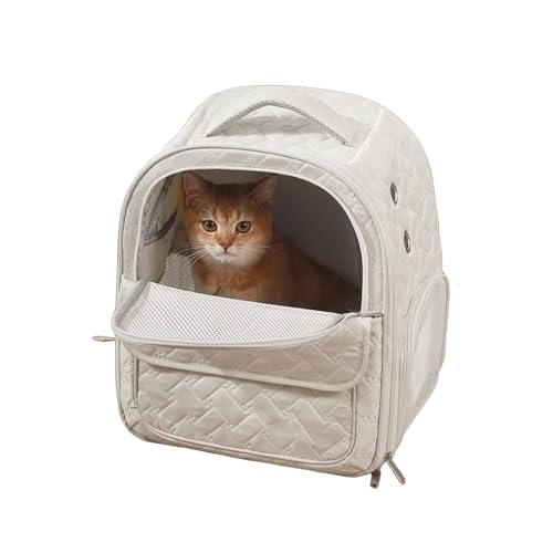 Katzentragetasche, Rucksack für Haustiere, faltbare Tragetasche mit atmungsaktivem Netzfenster, tragbares Haustier-Reisezubehör für Indoor-Outdoor-Ausflüge, Wandern, Camping, Motorradausflüge Katzentragetasche, Rucksack für Haustiere, faltbare Tragetasche mit atmungsaktivem Netzfenster, tragbares Haustier-Reisezubehör für Indoor-Outdoor-Ausflüge, Wandern, Camping, Motorradausflüge von Generisch
