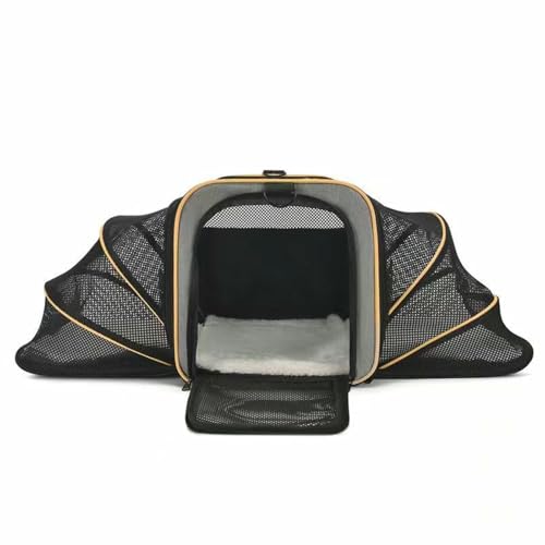 Katzentragetasche, atmungsaktiv, erweiterbar, große Kapazität, Haustier-Transporttasche für Katzen, komfortables Crossbody-Design, ideal für Reisen und den Außenbereich von Generisch