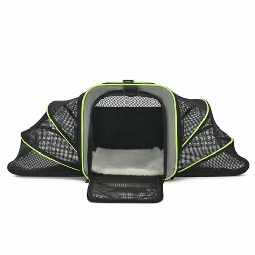 Katzentragetasche, atmungsaktiv, erweiterbar, große Kapazität, Haustier-Transporttasche für Katzen, komfortables Crossbody-Design, ideal für Reisen und den Außenbereich von Generisch