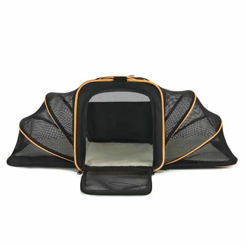 Katzentragetasche, atmungsaktiv, erweiterbar, große Kapazität, Haustier-Transporttasche für Katzen, komfortables Crossbody-Design, ideal für Reisen und den Außenbereich von Generisch
