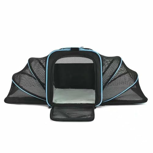 Katzentragetasche, atmungsaktiv, erweiterbar, große Kapazität, Haustier-Transporttasche für Katzen, komfortables Crossbody-Design, ideal für Reisen und den Außenbereich von Generisch