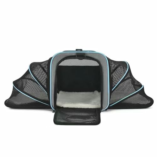 Katzentragetasche, atmungsaktiv, erweiterbar, große Kapazität, Haustier-Transporttasche für Katzen, komfortables Crossbody-Design, ideal für Reisen und den Außenbereich von Generisch
