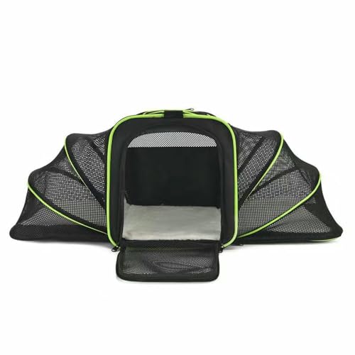 Katzentragetasche, atmungsaktiv, erweiterbar, große Kapazität, Haustier-Transporttasche für Katzen, komfortables Crossbody-Design, ideal für Reisen und den Außenbereich von Generisch