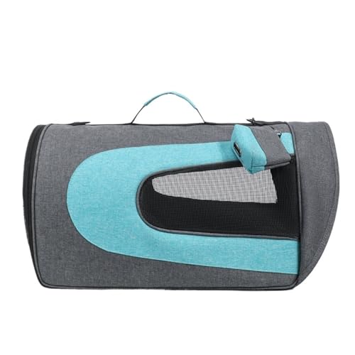 Katzentragetasche, weich, atmungsaktiv, seitliche Schultertasche, Welpen-Haustier-Tragetasche, Hundetragetasche (Blau, 46 x 28 x 28 cm) von Generisch