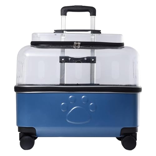 Katzentragetasche mit Rollen, atmungsaktiv, transparent, Haustier-Reisetrolley für Wandern, Camping und Outdoor-Abenteuer Katzentragetasche mit Rollen, atmungsaktiv, transparent, Haustier-Reisetrolley für Wandern, Camping und Outdoor-Abenteuer von Generisch