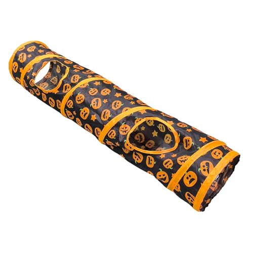Katzentunnel, Kätzchentunnel,Zusammenklappbares Kaninchen-Tunnelspielzeug - Katzenspielplatzspielzeug mit Kürbismuster, Übungsspielzeug für Katzen, Kätzchen, Kaninchen, Welpen Katzentunnel, Kätzchentunnel,Zusammenklappbares Kaninchen-Tunnelspielzeug - Katzenspielplatzspielzeug mit Kürbismuster, Übungsspielzeug für Katzen, Kätzchen, Kaninchen, Welpen von Generisch