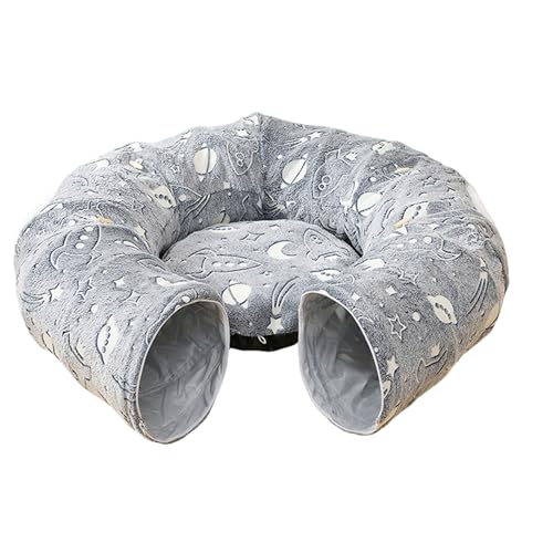 Katzentunnelbett - faltbarer Donut-Tunnel | Spielnest für Indoor-Katzen | Interaktives Spielzeug Glow-in-the-dark Animal Cushion für kleine Ra Katzentunnelbett - faltbarer Donut-Tunnel | Spielnest für Indoor-Katzen | Interaktives Spielzeug Glow-in-the-dark Animal Cushion für kleine Ra von Generisch