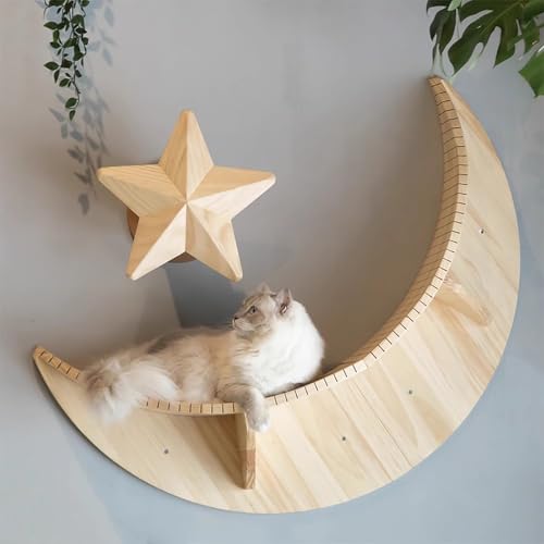 Katzenwandregale aus Holz mit Hängematte und Kratzbaum, platzsparende Möbel für Indoor-Katzen, perfekt zum Klettern und Faulenzen Katzenwandregale aus Holz mit Hängematte und Kratzbaum, platzsparende Möbel für Indoor-Katzen, perfekt zum Klettern und Faulenzen von Generisch