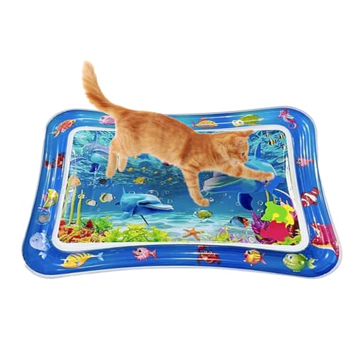 Katzenwasserbett, Anti-Kratzer-Katzenwasser-sensorische Spielmatte, Haustier Wasserspiel Kitty playmaat, Katzenwasserspielmatte, sensorische Anti-Scratch-Komfort-Anreicherung Spielzeug für Innenpool Katzenwasserbett, Anti-Kratzer-Katzenwasser-sensorische Spielmatte, Haustier Wasserspiel Kitty playmaat, Katzenwasserspielmatte, sensorische Anti-Scratch-Komfort-Anreicherung Spielzeug für Innenpool von Generisch