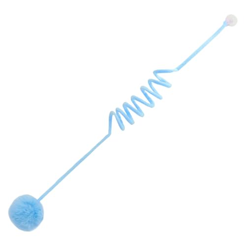 ﻿Katzenwurmspielzeug Nachfüllungen Hängendes Pelziges Einziehbarer Interaktiver Katzen-Teasing-Stick Körperliche Stimulation Katzenspielzeug für Drinnen Spielübungen Intelligenz (A, One Size) von Generisch