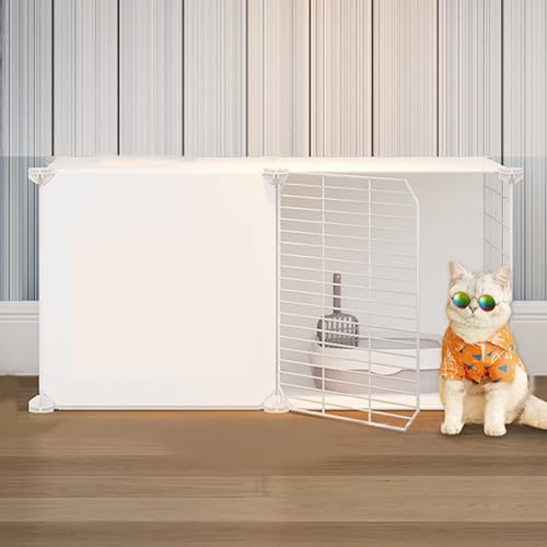 Katzenzaun für den Innenbereich mit dicken Stahlstäben, einfache DIY-Montage, Haustierzaun für kleine und mittelgroße Katzen, perfekt für den Heimgebrauch von Generisch