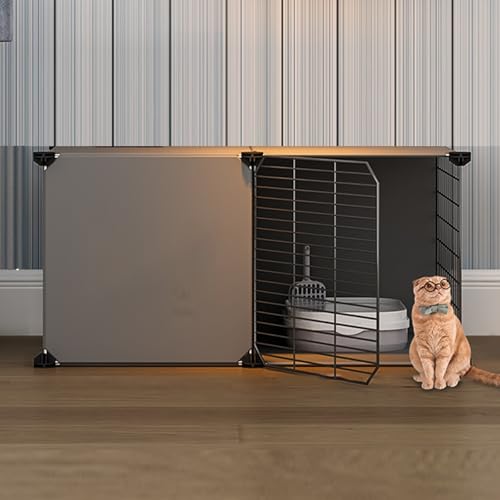 Katzenzaun für den Innenbereich mit dicken Stahlstäben, einfache DIY-Montage, Haustierzaun für kleine und mittelgroße Katzen, perfekt für den Heimgebrauch Katzenzaun für den Innenbereich mit dicken Stahlstäben, einfache DIY-Montage, Haustierzaun für kleine und mittelgroße Katzen, perfekt für den Heimgebrauch von Generisch