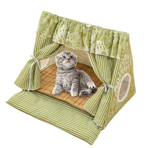 Katzenzelt Bett - Katzenhöhle Zelt - Bequemes Hausnest mit Abnehmbarer Kühlmatte für Kleintiere Welpen Kätzchen Häschen Wohnung Wohnzimmer Schlafzimmer Spielplatz Katzenzelt Bett - Katzenhöhle Zelt - Bequemes Hausnest mit Abnehmbarer Kühlmatte für Kleintiere Welpen Kätzchen Häschen Wohnung Wohnzimmer Schlafzimmer Spielplatz von Generisch