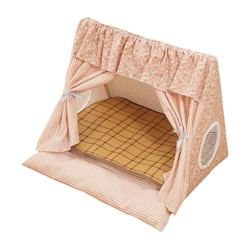 Katzenzelt Indoor - Katzenhöhle Zelt - Bequemes Hausnest mit Abnehmbarer Kühlmatte für Kleintiere Welpen Kätzchen Häschen Wohnung Wohnzimmer Schlafzimmer Spielplatz Katzenzelt Indoor - Katzenhöhle Zelt - Bequemes Hausnest mit Abnehmbarer Kühlmatte für Kleintiere Welpen Kätzchen Häschen Wohnung Wohnzimmer Schlafzimmer Spielplatz von Generisch