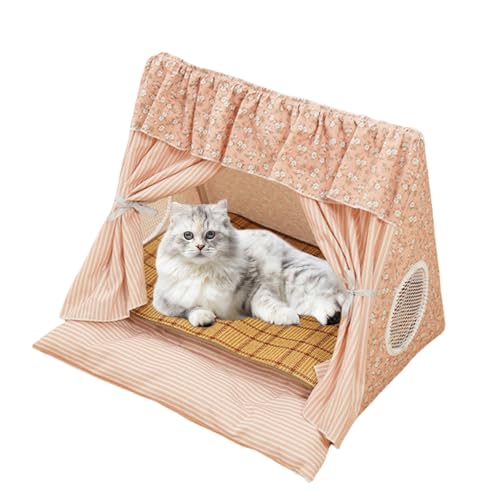 Katzenzelt – Katzenzelt, Höhlenhaus, abnehmbare Kühlmatte, bequemes Haus für Zuhause, Wohnung, Haustierbedarf für Welpen, Kätzchen, Kleintiere Katzenzelt – Katzenzelt, Höhlenhaus, abnehmbare Kühlmatte, bequemes Haus für Zuhause, Wohnung, Haustierbedarf für Welpen, Kätzchen, Kleintiere von Generisch