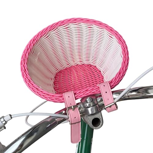 Kinderfahrradkorb Für Mädchen - Fahrradkorb Aus Weidengeflecht In D-Form - Fahrraddekoration Für -Kleinkinder, Kinder, Mädchen, Fahrradschlange, Cartoon-Aufkleber Kinderfahrradkorb Für Mädchen - Fahrradkorb Aus Weidengeflecht In D-Form - Fahrraddekoration Für -Kleinkinder, Kinder, Mädchen, Fahrradschlange, Cartoon-Aufkleber von Generisch