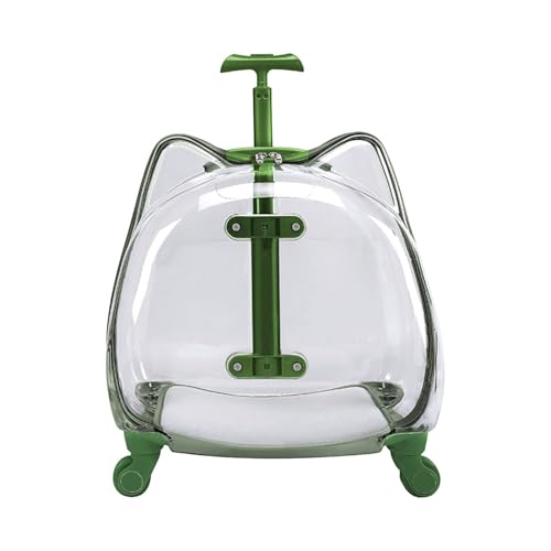 Klare Katzentragetasche mit Rädern für Haustierreisen, transparenter harter Haustier-Trolley-Koffer mit Teleskopgriff für kleine Haustiere Klare Katzentragetasche mit Rädern für Haustierreisen, transparenter harter Haustier-Trolley-Koffer mit Teleskopgriff für kleine Haustiere von Generisch