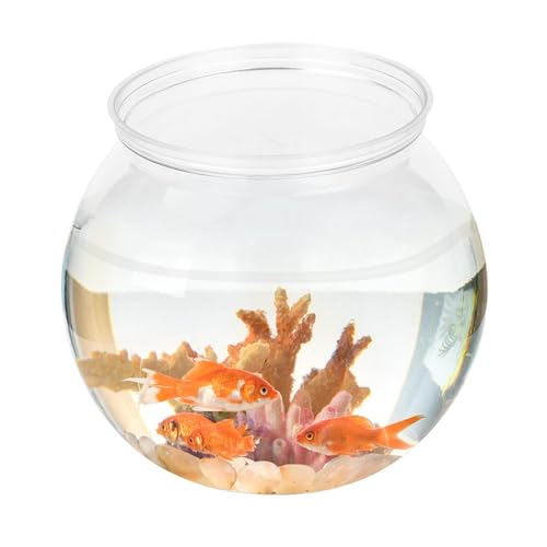 Klarsichtbehälter Für Aquarien - Aquarium-Desktop-Behälter, Transparentes Globus-Terrarium,Runde, Sturzsichere Fischschale- Für Kampffische Und Andere Kleine Fische von Generisch